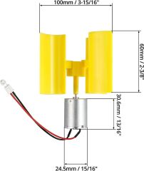 Mini Rüzgar Türbini Elektrik Üretim Seti DC Motor Pervane Hobi Eğitim Deney Kiti