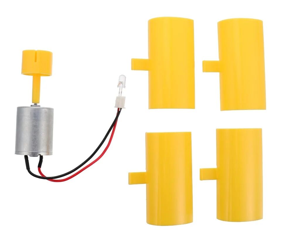 Mini Rüzgar Türbini Elektrik Üretim Seti DC Motor Pervane Hobi Eğitim Deney Kiti
