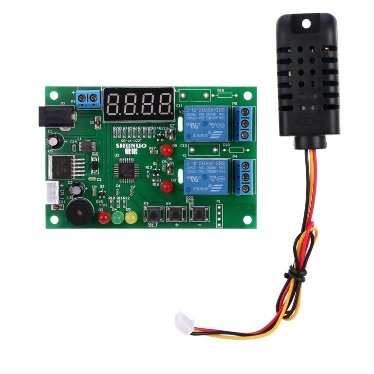 DC 5V-24V Dijital Akıllı Sıcaklık ve Nem Kontrol Termostat Modülü