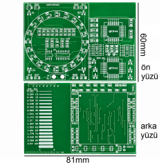 SMD Lehimleme Uygulama Kartı CD4017 NE555 Dönen Işık Kendin Yap Hobi Devresi DIY Lehimleme Kiti Demonte(Montesiz)