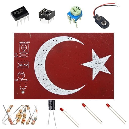 Flaşörlü Türk Bayrağı Hobi Devresi