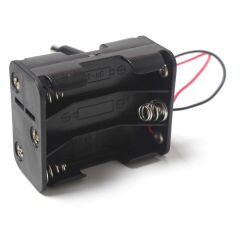 6'lı AA Pil Yuvası (Çift Taraflı ve Barrel Jack Çıkışlı) - Pil Yatağı