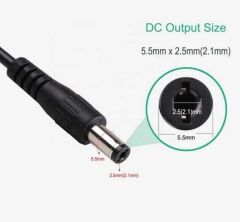 USB 5V - Barrel Jack 12V Voltaj Yükseltici 1m  (Giriş 5V, Çıkış 12V)