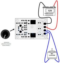 DC 6-24V 3A 80W PWM Motor Sürücü Hız Kontrol Devresi