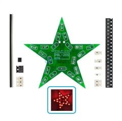 DC 5V Beş Köşeli Yıldız Led Işık Kendin Yap Hobi Devresi DIY Lehimleme Kiti - Demonte(Montesiz)