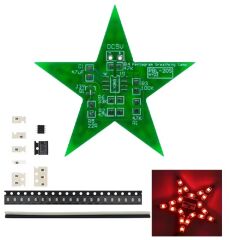 DC 5V Beş Köşeli Yıldız Led Işık Hobi Devresi DIY Lehimleme Kiti - Demonte(Montesiz)