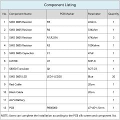 DC 5V Beş Köşeli Yıldız Led Işık Hobi Devresi DIY Lehimleme Kiti - Demonte(Montesiz)