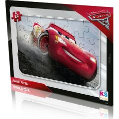 Ks Games Cars 24 Parça Frame Puzzle - Kırmızı - CR704
