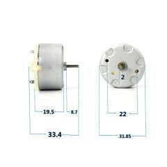 Mabuchi RF-500TB-14415 (Çap 32mm) DC 1.5-9V Mini Solar Motor