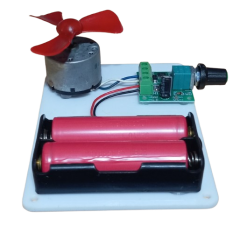 Pervaneli Motor Hızı Ayarlanabilen Şarjlı Pilli Öğrenci Deney Devresi