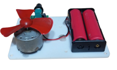 Pervaneli Motor Hızı Ayarlanabilen Şarjlı Pilli Öğrenci Deney Devresi