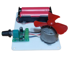 Pervaneli Motor Hızı Ayarlanabilen Şarjlı Pilli Öğrenci Deney Devresi