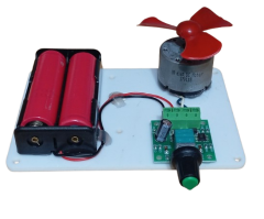 Pervaneli Motor Hızı Ayarlanabilen Şarjlı Pilli Öğrenci Deney Devresi