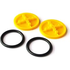42MM Mini Rubber İnce Hafif Lastik Tekerlek 3mm D Mil Uyumlu (2 Adet)
