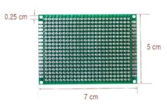 5x7 cm Çift Yüzlü Çift Taraflı Delikli Universal Plaket Pertinaks Prototip PCB