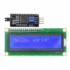 16x2 LCD Ekran - I2C Lehimli Mavi Display