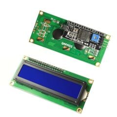 16x2 LCD Ekran - I2C Lehimli Mavi Display