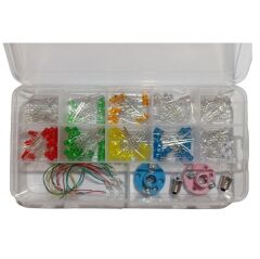 3mm ve 5mm Kutulu Led Seti - 200 Adet (Lamba ve Ampul Duy Hediyeli)