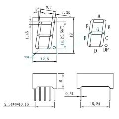 14mm Ortak Katot Display Kırmızı 5611AH