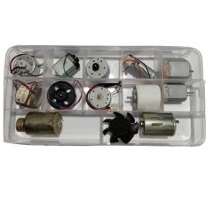 Küçük Tip Elektrik DC Motor Deney Seti Kutulu - 10 Adet (Titreşim ve Oyuncak Motoru Hediyeli)
