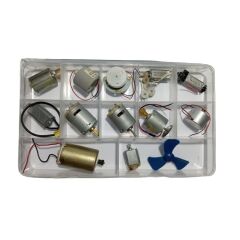 Büyük Tip Elektrik DC Motor Deney Seti Kutulu - 10 Adet (Titreşim ve Oyuncak Motoru Hediyeli)