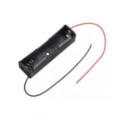 Tekli 1 li 18650 Pil Yuvası Kablolu Tutucu 3.7V Pil Şarj Kutusu