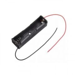 Tekli 1 li 18650 Pil Yuvası Kablolu Tutucu 3.7V Pil Şarj Kutusu