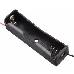 Tekli 1 li 18650 Pil Yuvası Kablolu Tutucu 3.7V Pil Şarj Kutusu