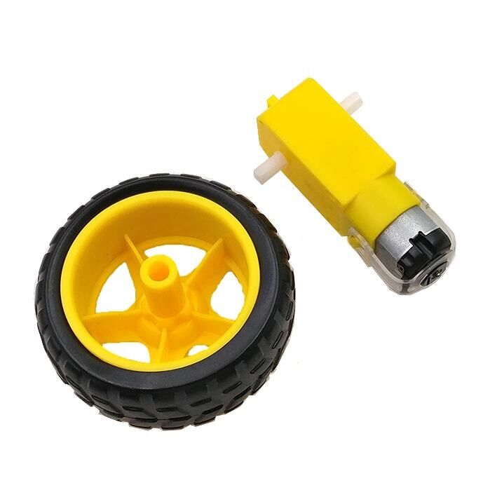 6V 250 RPM Sarı Motor ve Tekerlek Seti