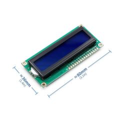 2x16 Lcd Display Ekran Sol Üst Mavi Üzerine Beyaz