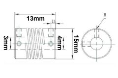 Esnek Kaplin 3x4mm D15L13