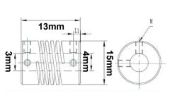 Esnek Kaplin 3x4mm D15L13