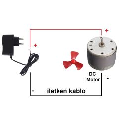 Adaptörlü Basit Motor Deney Seti - Öğrenci Elektrik Devresi