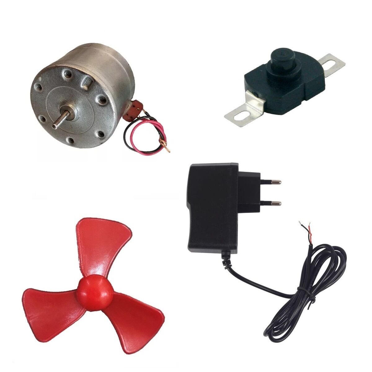 Adaptörlü Anahtarlı Basit Motor Deney Seti - Öğrenci Elektrik Devresi