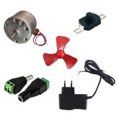 Adaptörlü Anahtarlı Soketli Basit Motor Deney Seti - Öğrenci Elektrik Devresi