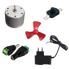 Adaptörlü Anahtarlı Soketli Basit Motor Deney Seti - Öğrenci Elektrik Devresi