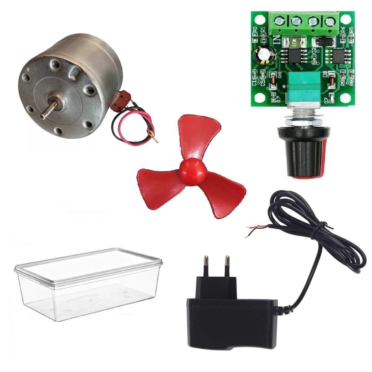 Kutulu Hızı Ayarlı Basit Motor Deney Seti - Öğrenci Elektrik Devresi