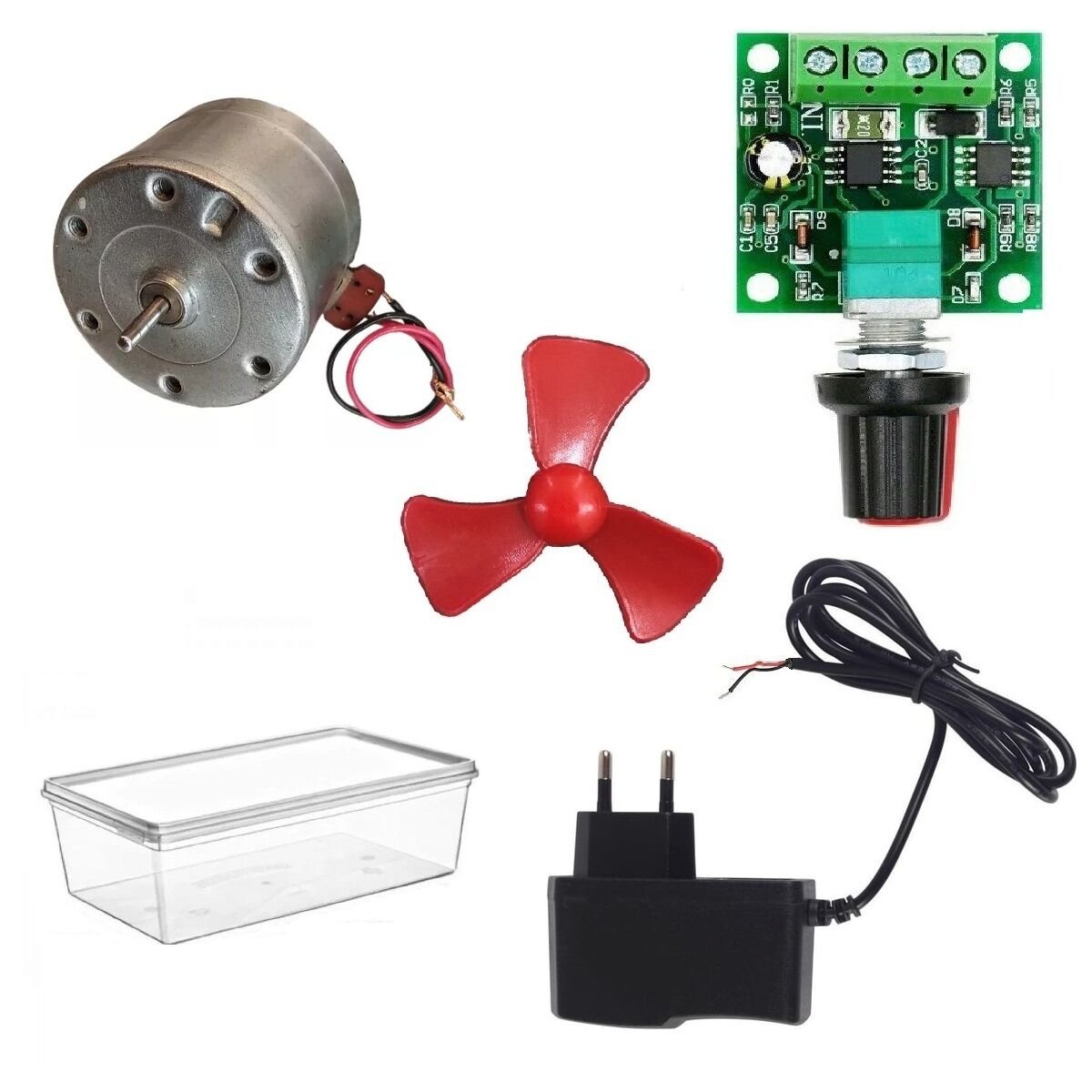 Kutulu Hızı Ayarlı Basit Motor Deney Seti - Öğrenci Elektrik Devresi