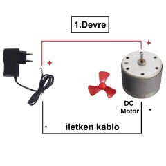 Kutulu 4 in 1 Basit Motor Deney Seti (4 Devre) - Öğrenci Elektrik Devresi