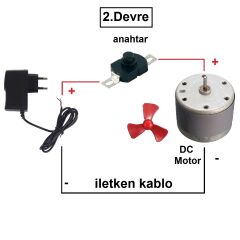 Kutulu 4 in 1 Basit Motor Deney Seti (4 Devre) - Öğrenci Elektrik Devresi