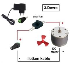 Kutulu 4 in 1 Basit Motor Deney Seti (4 Devre) - Öğrenci Elektrik Devresi