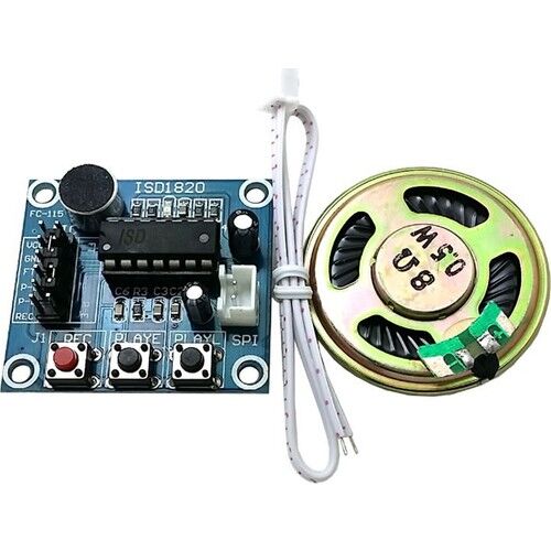 ISD1820 Ses Kayıt Modülü (Mikrofonlu) + Mini Hoparlör