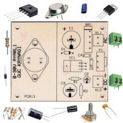 0-30V 1.5A Ayarlı Güç Kaynağı Devresi AC Giriş DC Çıkış - Demonte(Montesiz)