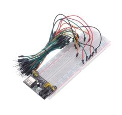 Kutulu Breadboard Power 65'li Jumper Kablo Adaptörlü Elektronik Deney Seti