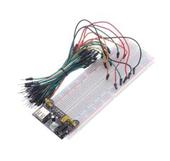 Kutulu Breadboard Power 65'li Jumper Kablo Adaptörlü Elektronik Deney Seti