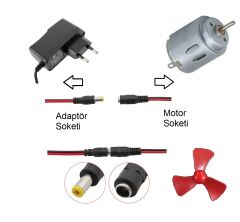 Adaptörlü Motor Pervane Soketli Elektrik Deney Seti - Öğrenci Elektrik Devresi