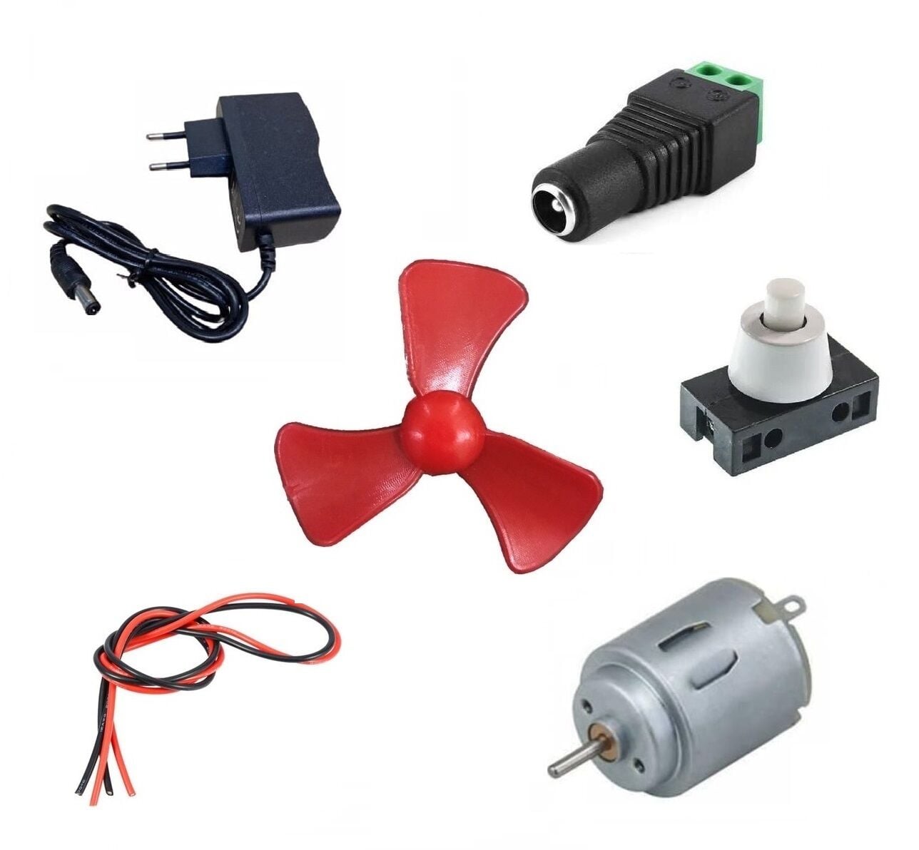 Adaptörlü Motor Pervane Anahtar Klemens Soketli Elektrik Deney Seti - Öğrenci Elektrik Devresi