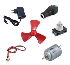 Adaptörlü Motor Pervane Anahtar Klemens Soketli Elektrik Deney Seti - Öğrenci Elektrik Devresi