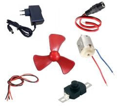 Adaptörlü Motor Pervane Anahtar Soketli Elektrik Deney Seti - Öğrenci Elektrik Devresi