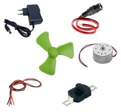 Adaptörlü Motor Pervane Anahtar Soketli Elektrik Deney Seti - Öğrenci Elektrik Devresi